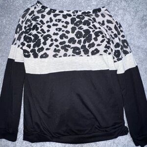 Leopard Print Long Sleeve Sweater